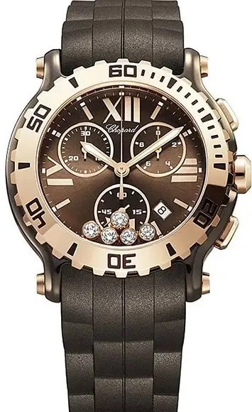 Chopard Happy Sport Chronograph 18K Rose Gold & Ceramic Men's Watch