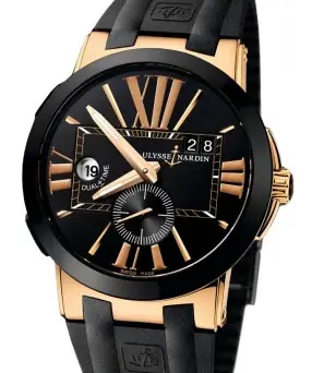 Ulysse Nardin Executive Dual Time 18K Rose Gold & Ceramic Men's Watch