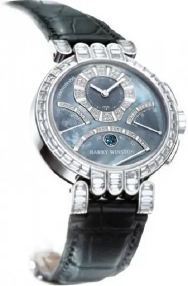 Harry Winston Premier Excenter Chronograph 18K White Gold & Diamonds