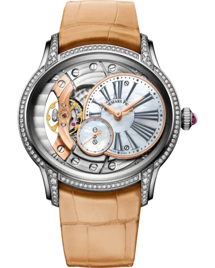 Audemars Piguet Millenary Hand-Wound 18K White Gold & Diamonds Ladies Watch