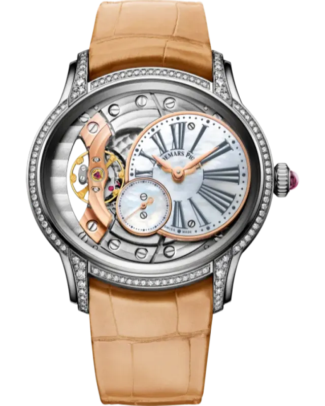 Audemars Piguet Millenary Hand-Wound 18K White Gold & Diamonds Ladies Watch
