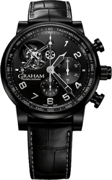 Graham Tourbillograph Trackmaster Black PVD Stainless Steel Men's Watch