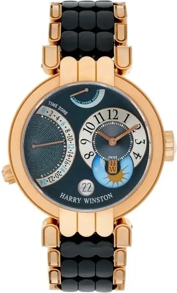Harry Winston Premier Excenter TimeZone 18K Rose Gold Men's Watch