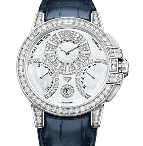 Harry Winston Ocean Biretrograde 18K White Gold & Diamonds Lady's Watch