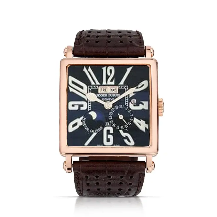 Roger Dubuis Square Perpetual Calendar 18K Rose Gold Men's Watch