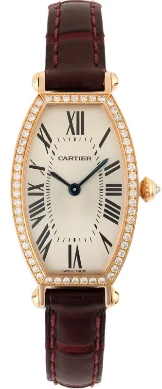 Cartier Tonneau 18K Rose Gold & Diamonds Lady's Watch