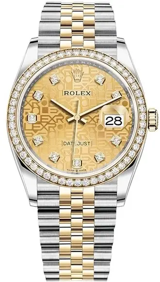 Rolex Datejust Stainless Steel & 18K Yellow Gold & Diamonds Lady's Watch
