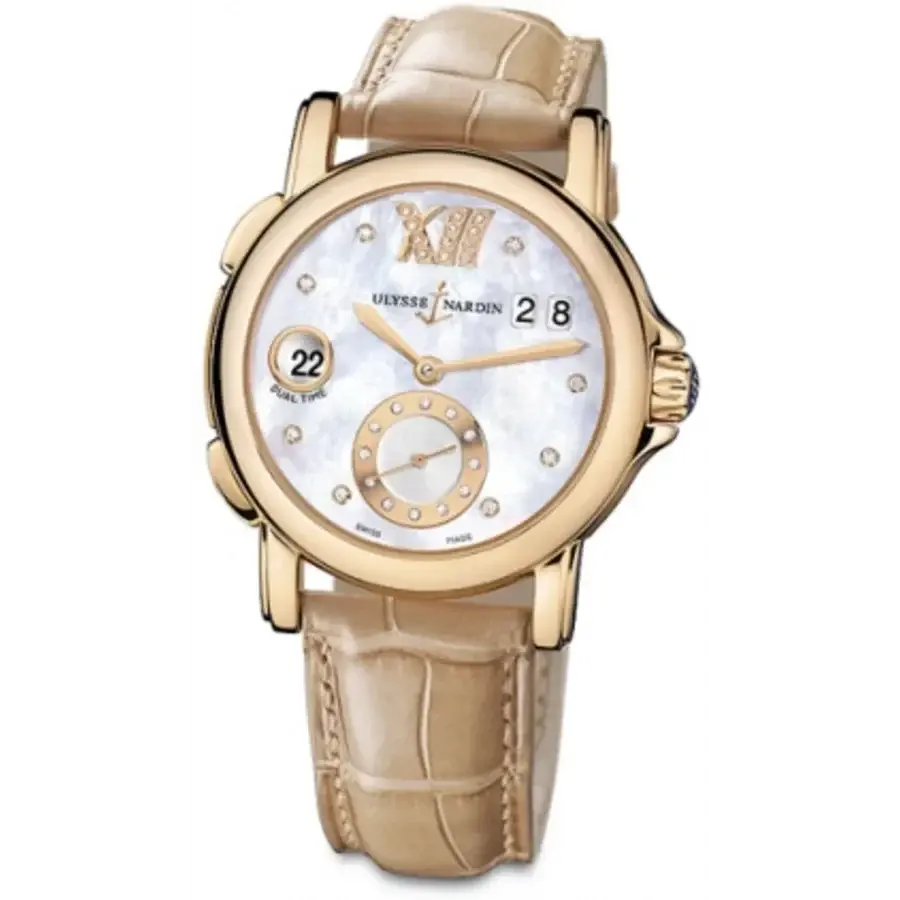 Ulysse Nardin GMT Big Date 18K Rose Gold Ladies Watch