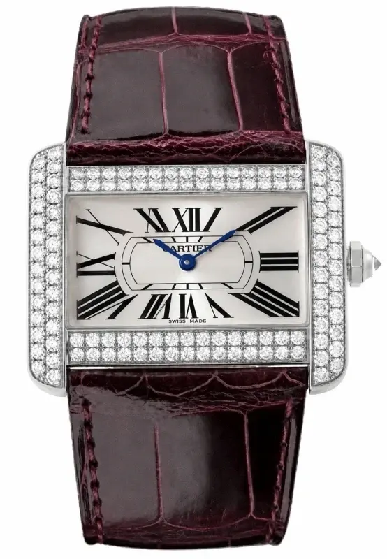 Cartier Tank Divan Large 18K White Gold Lady's Watch