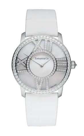 Tiffany & Co Atlas 18K White Gold & Diamonds Lady's Watch
