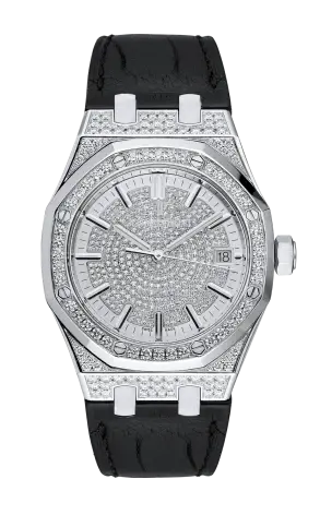 Audemars Piguet Royal Oak Chronograph 18K White Gold & Diamonds Unisex Watch