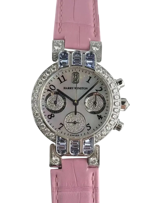 Harry Winston Premier Chronograph 18K White Gold & Diamonds Lady's Watch