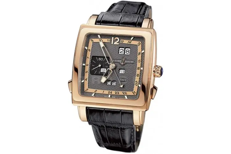 Ulysse Nardin Quadrato Dual Time Perpetual 18K Rose Gold Men's Watch