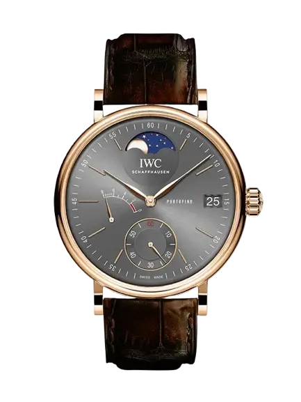 IWC Portofino Hand-Wound Moon Phase 18K Rose Gold Men’s Watch