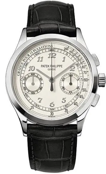 Patek Philippe Complicated Chronograph 18K White Gold Men's Watch