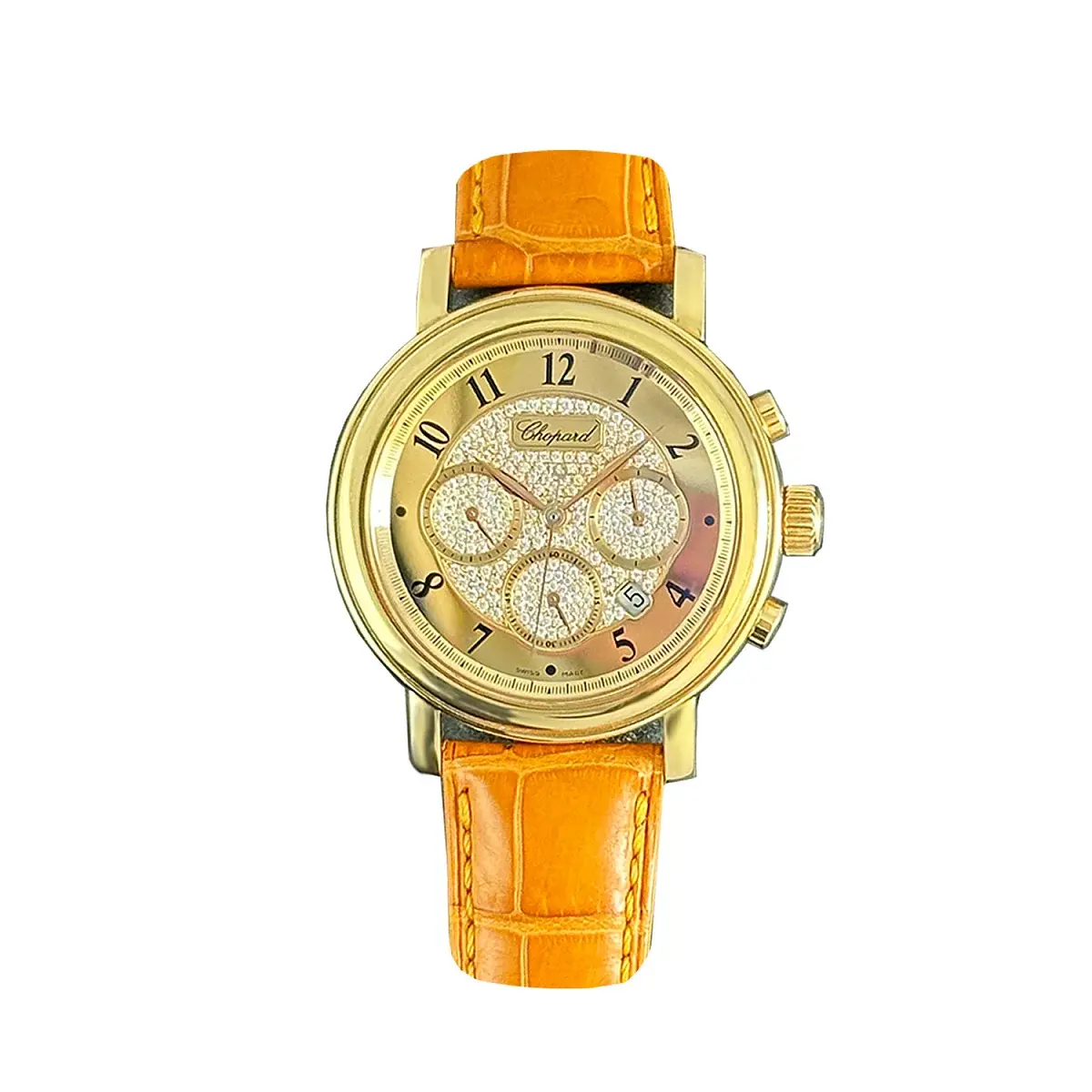 Chopard Elton John Aids Foundation Chronograph 18K Yellow Gold & Diamonds