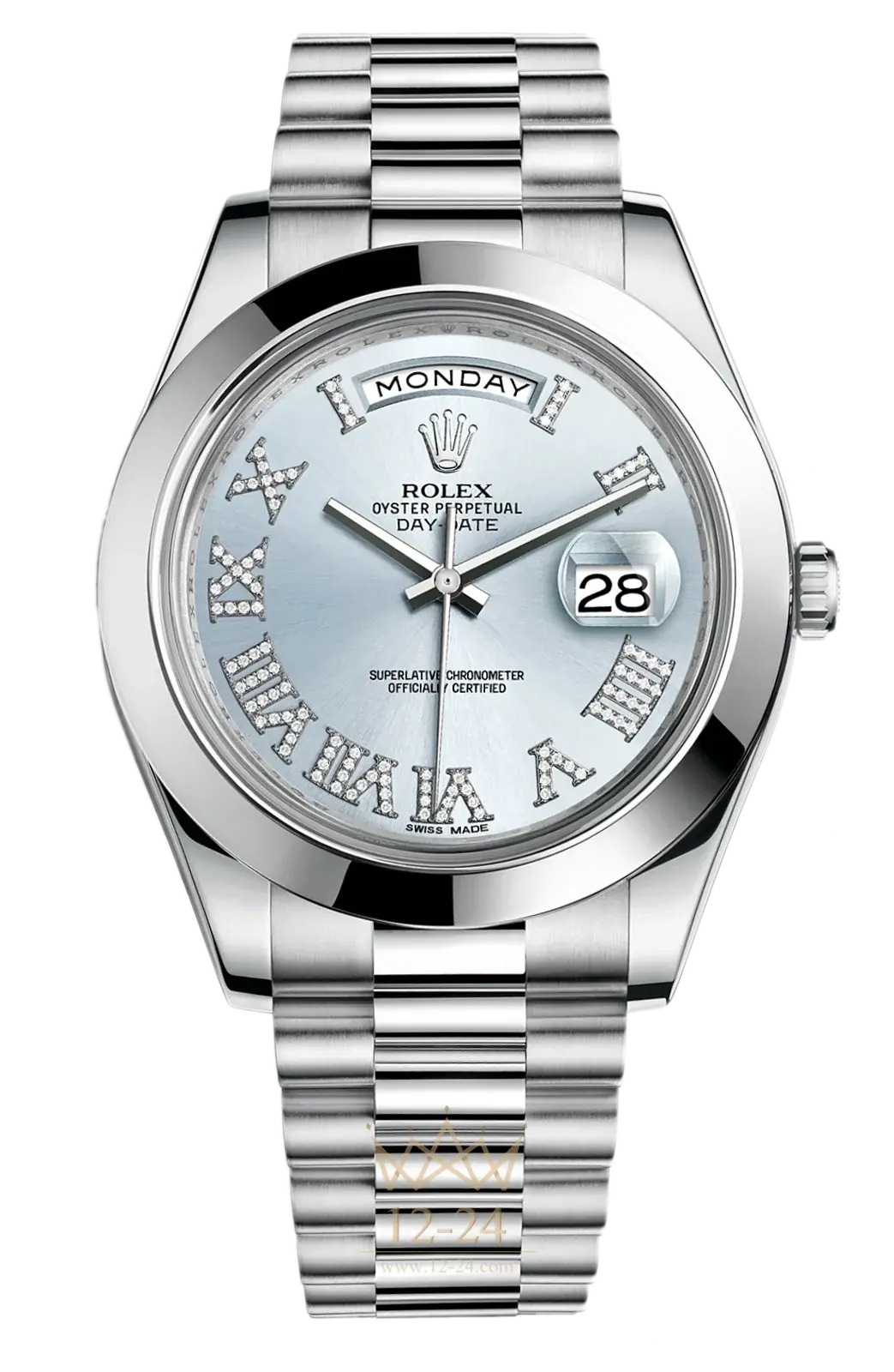 Rolex Day-Date 41 Diamond Platinum Men's Watch
