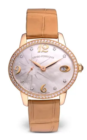 Girard Perregaux Cat`s Eye 18K Rose Gold & Diamonds Lady's Watch