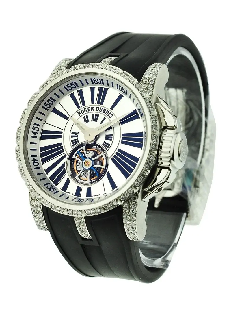 Roger Dubuis Excalibur Flying Tourbillon Stainless Steel & Diamonds