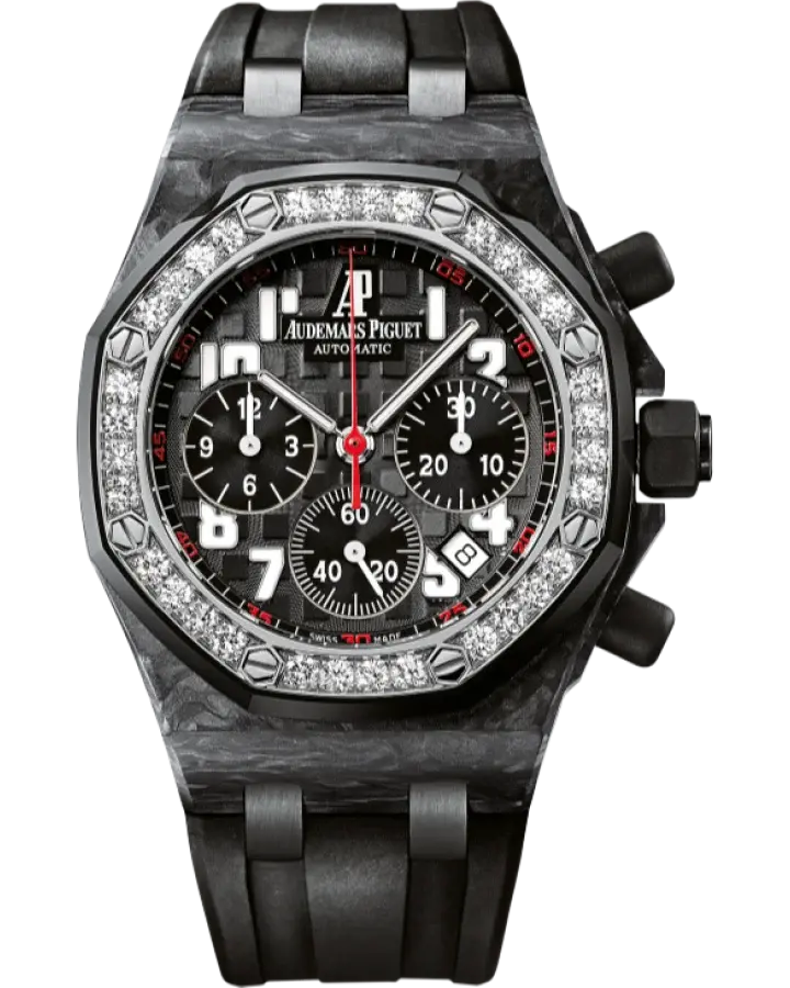 Audemars Piguet Royal Oak Chronograph Carbon & Diamonds Lady's Watch