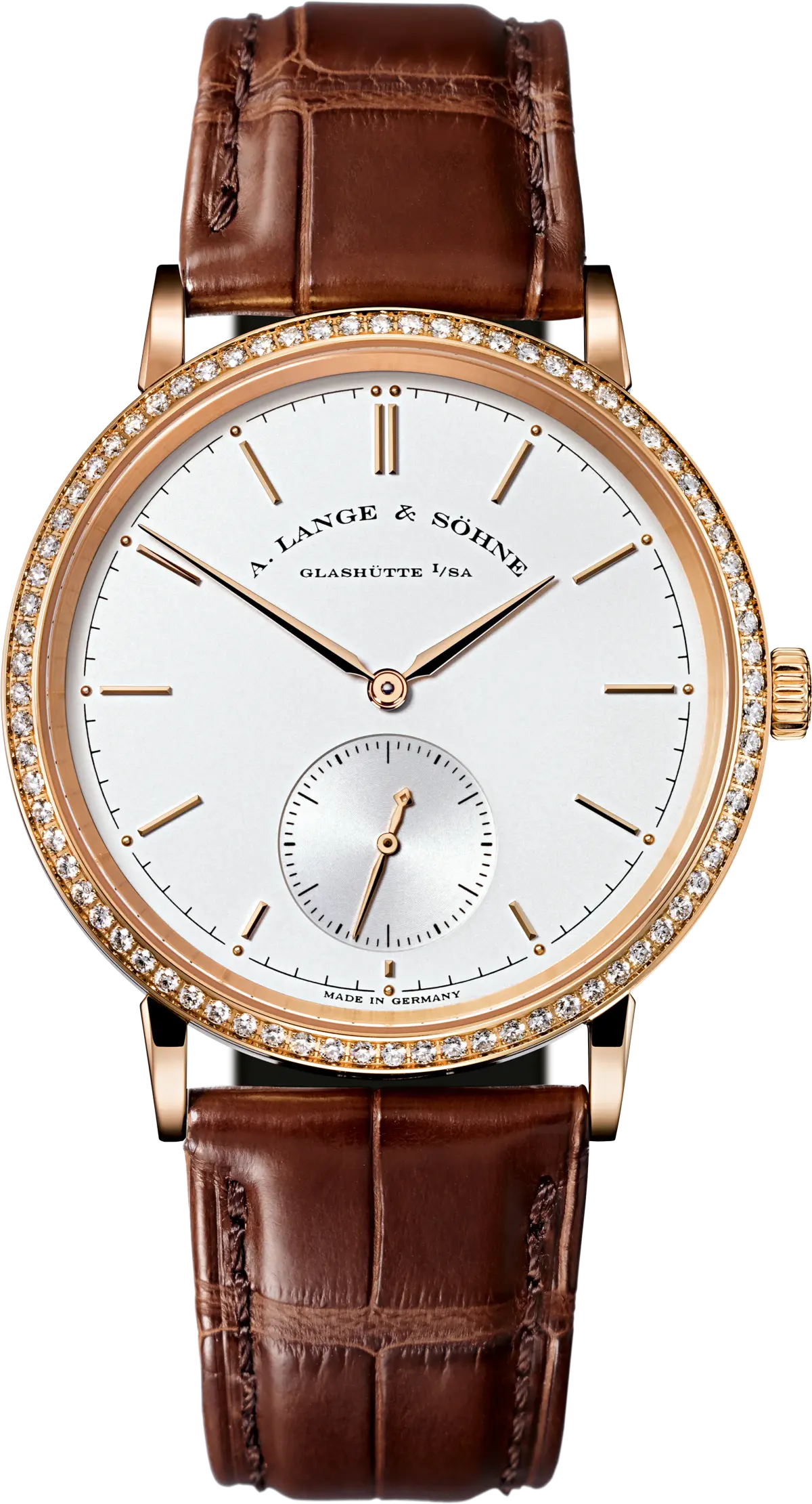 A. Lange & Söhne Saxonia Automatic 18K Rose Gold Diamond-Set Lady’s Watch