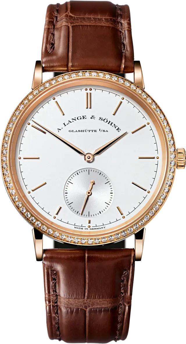 A. Lange & Söhne Saxonia Automatic 18K Rose Gold Diamond-Set Lady’s Watch