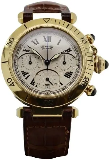 Cartier Pasha Chronograph 18K Yellow Gold Men's Watch