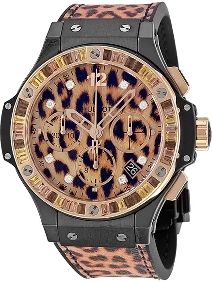Hublot Big Bang Leopard Chronograph Black Ceramic & 18K Rose Gold