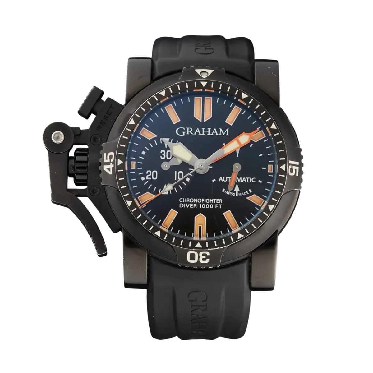 Graham Chronofighter Oversize Diver Chronograph PVD Stainless Steel Men's Watch