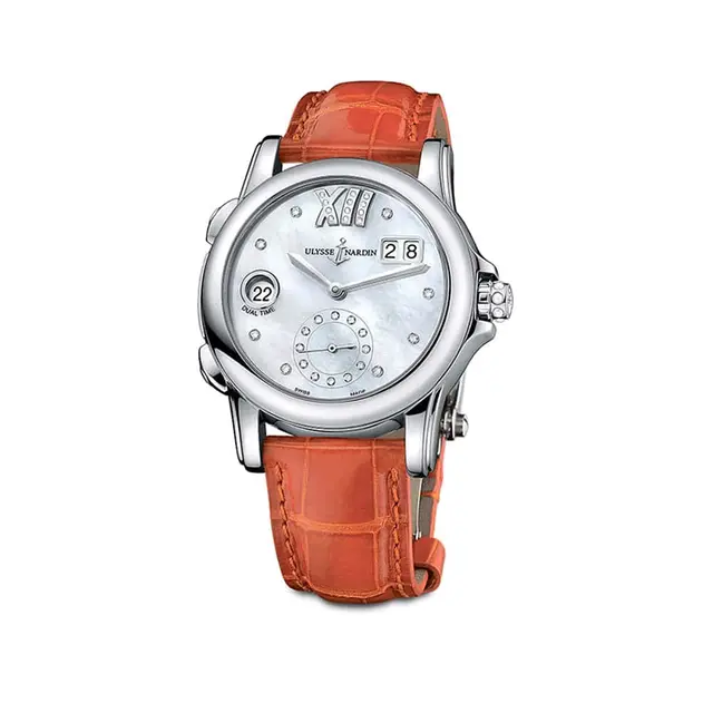 Ulysse Nardin Dual Time Stainless steel & Diaonds Lady's Watch
