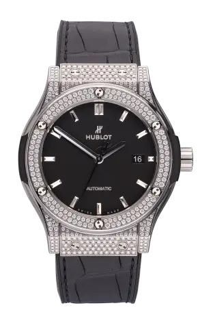 Hublot Classic Fusion Titanium Pavé Stainless steel & Diamonds Unisex Watch