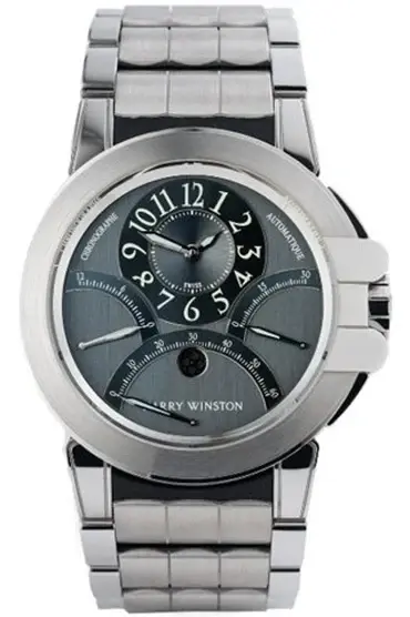 Harry Winston Ocean Triple Retrograde Chronograph 18K White Gold Men's Watch
