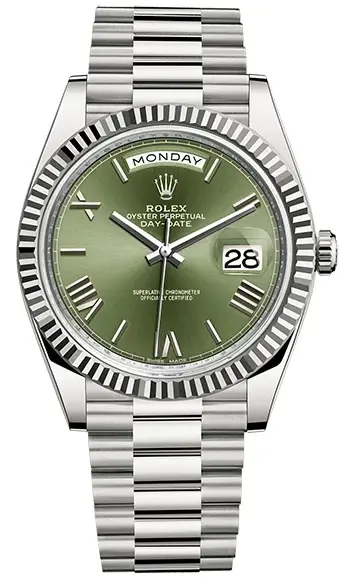 Rolex Day-Date 40 18K White Gold Men's Watch