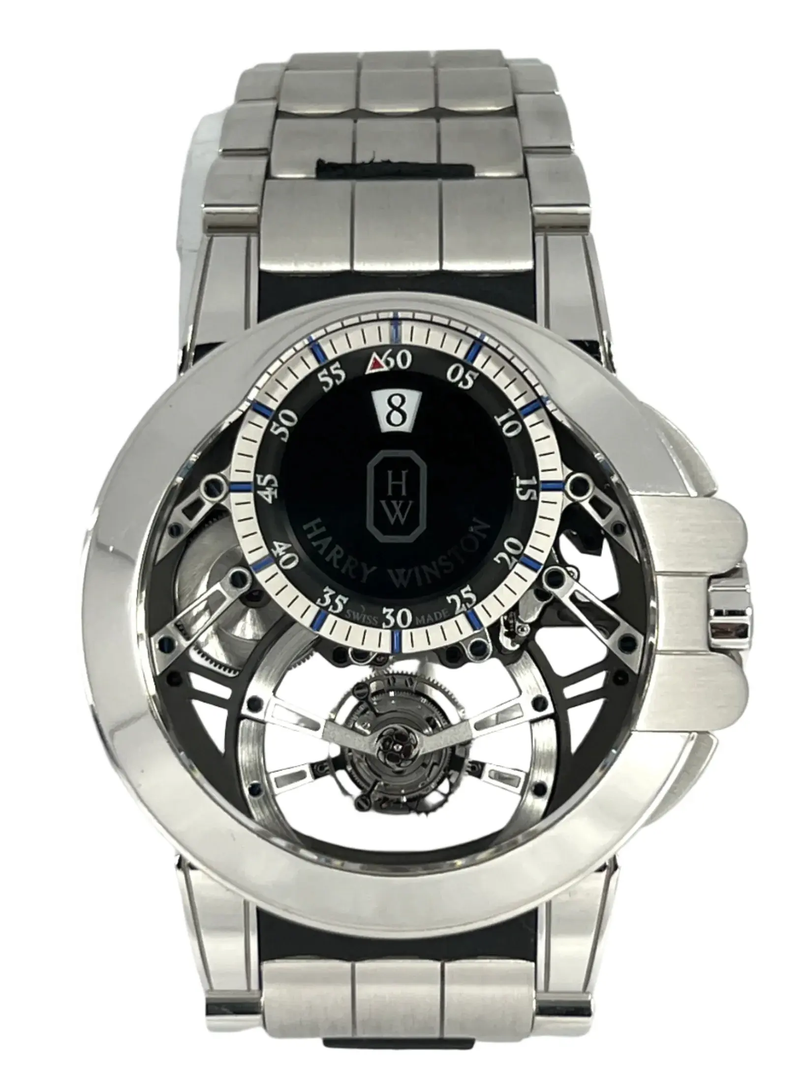 Harry Winston Ocean Tourbillon Jumping Hour White Gold Men's Watch