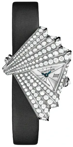 Cartier Libre Froissee 18K White Gold & Diamonds Lady's Watch