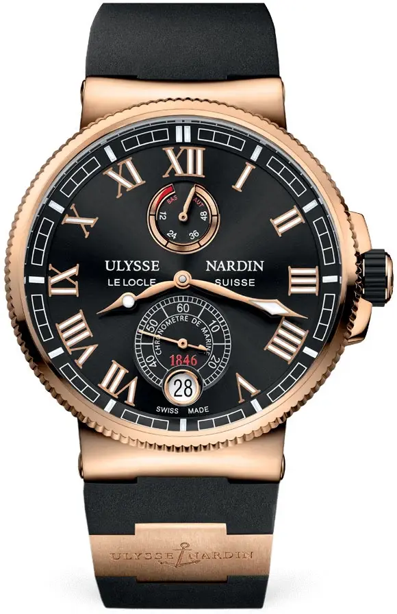 Ulysse Nardin Marine Chronometer Manufacture 18K Rose Gold Men's Watch