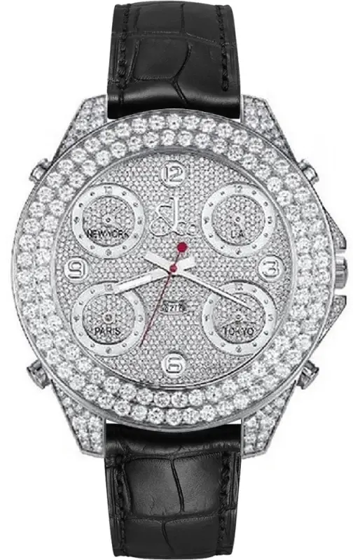 Jacob & Co Five Time Zone Stainless steel & Diamonds Men's Watch