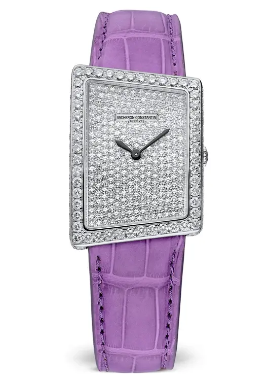 Vacheron Constantin Asymmetric 18K White Gold and Diamonds Quartz Ladies Watch