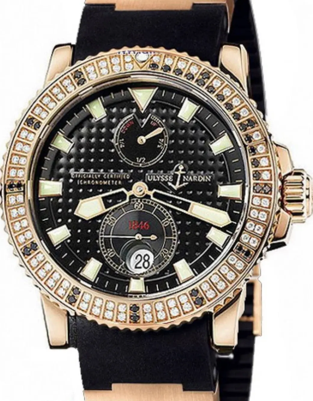 Ulysse Nardin Marine 18K Rose Gold & Diamonds Men's Watch