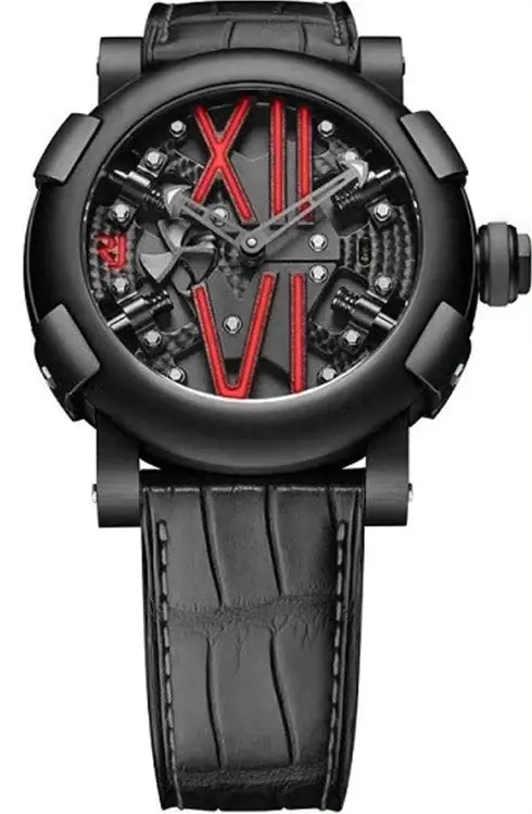 Romain Jerome Titanic DNA Steampunk Auto Red Stainless Steel Men's Watch