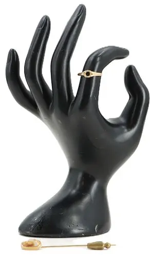 10k Gold Jewelry - Stick Pin and Ring - Gross 3.9 g.