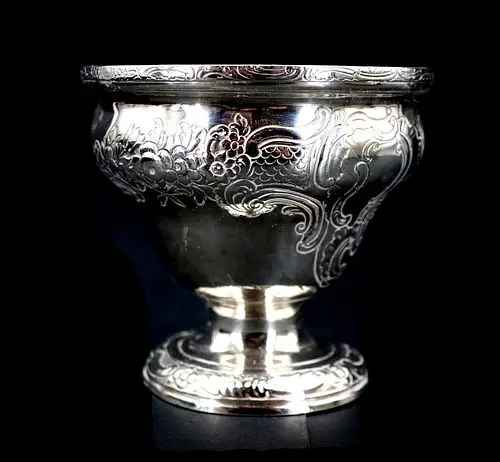 Antique Irish Sterling Silver Tea Pedestal Waste Bowl - 7.400 ozt.