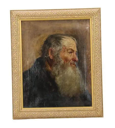 19th Century European School Oil on Canvas Portrait