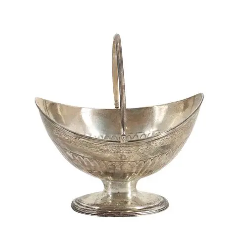 Antique English Robert Hennell Sterling Silver Sugar Basket - 7.475 ozt.