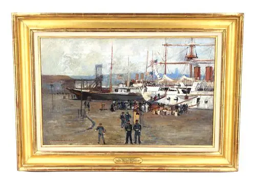Carlton Theodore Chapman (1860-1925) American, Oil on Canvas Nautical