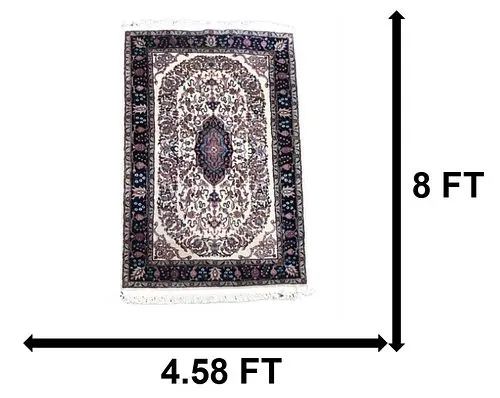 Excellent Pakistani Hand-Knotted Oriental Silk and Wool Rug