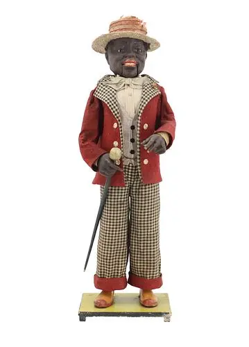 19th Century Black Americana Clockwork Nodder Automaton