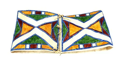 Debra K. Box (20th Century) Native American, Painted Deerhide Suede