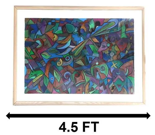 Conrad House (1956-2001) Native American, Prismacolor on Paper Abstract