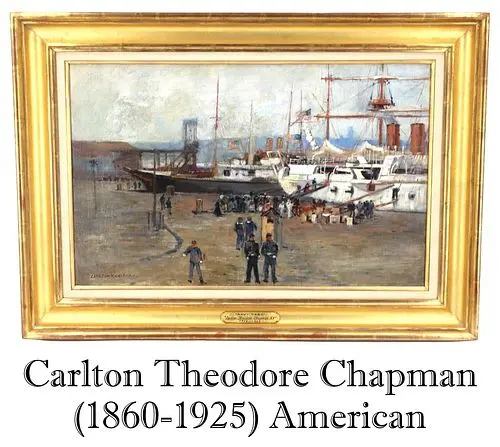 Carlton Theodore Chapman (1860-1925) American, Oil on Canvas Nautical